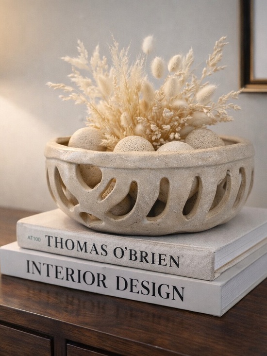 Other - Neutral Stone Decorative Bowl  - SKU 46